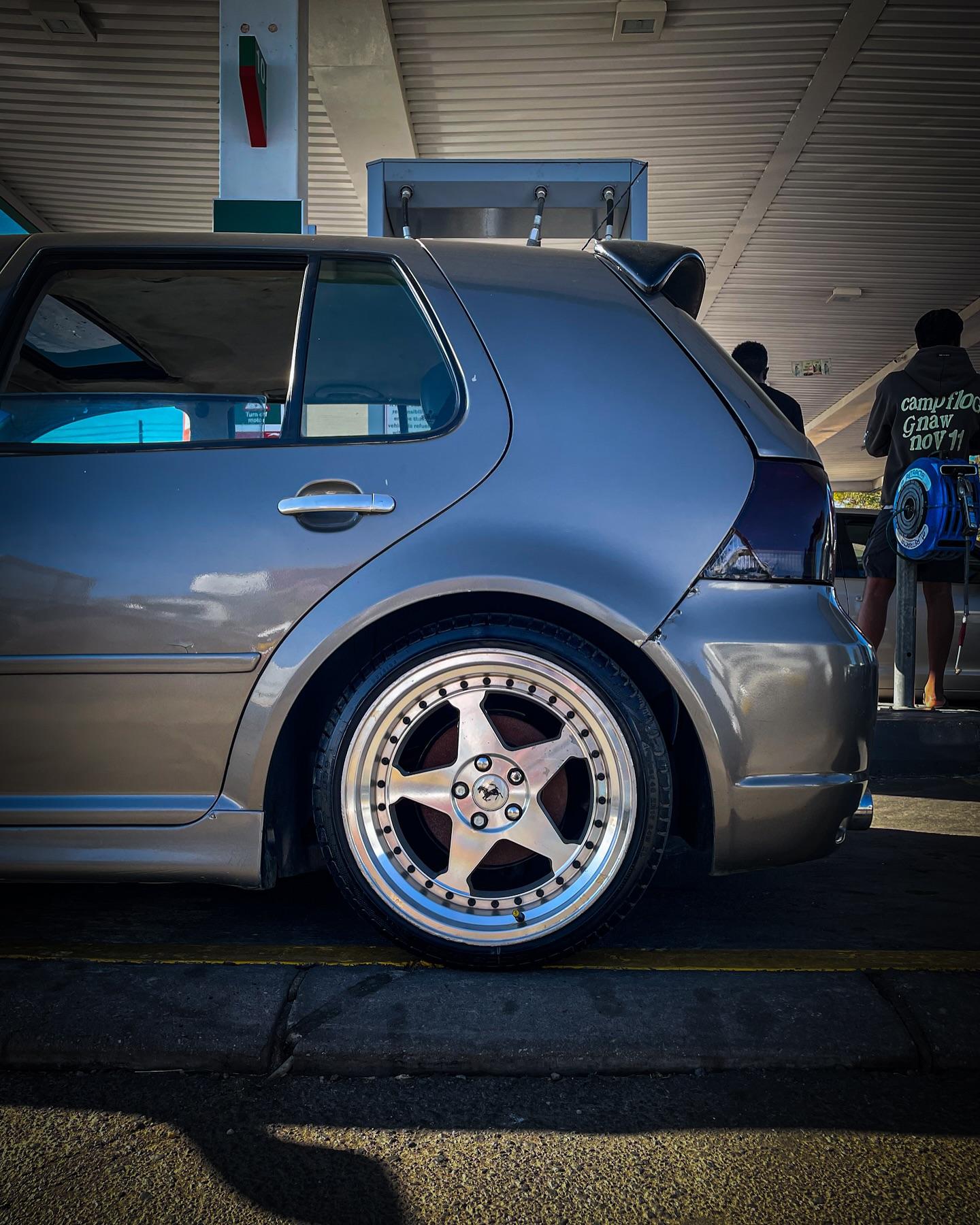 Gloss clear coat reflecting evening sky