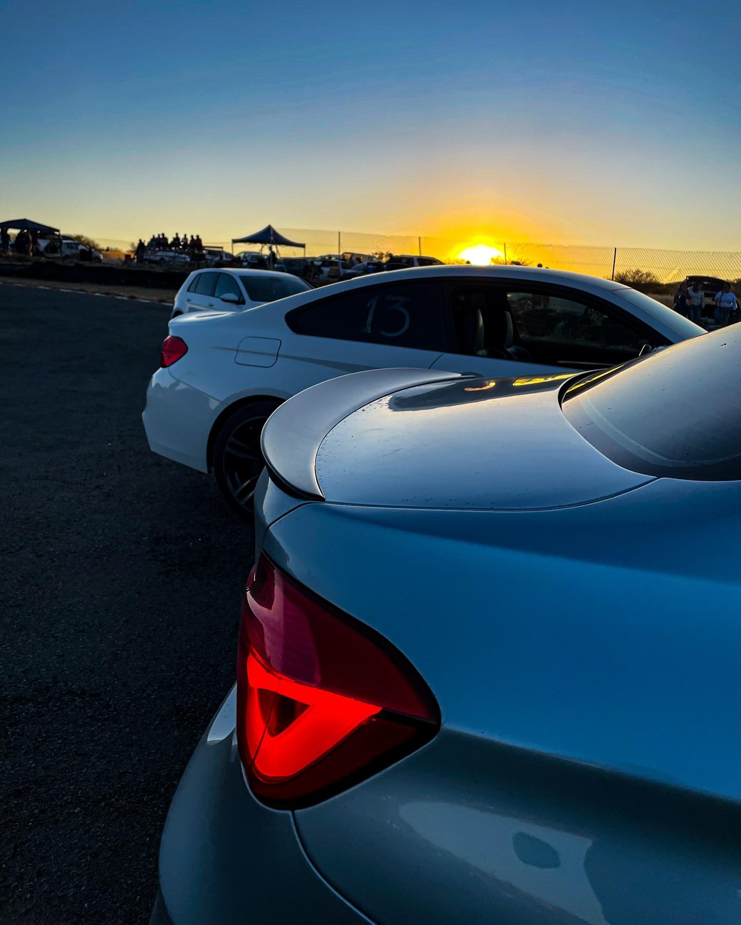 Car meet gathering under Namibia sky