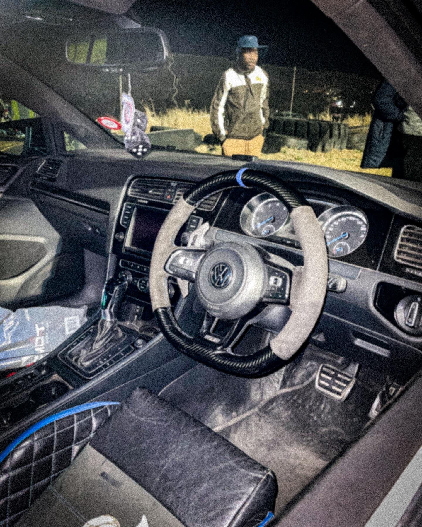 Low angle perspective of the front grille